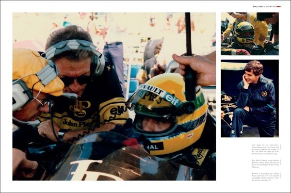 Book cover of Forever Senna; featuring the Brazilian racing driver Ayrton Senna. Published by Helmin & Sorgenfri.