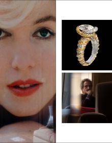 Luxurious jewel encrusted Diamond and gold bangle, on black cover, STARDUST THE WORK AND LIFE OF JEWELER EXTRAORDINAIRE Frédéric Zaavy in gold font above.