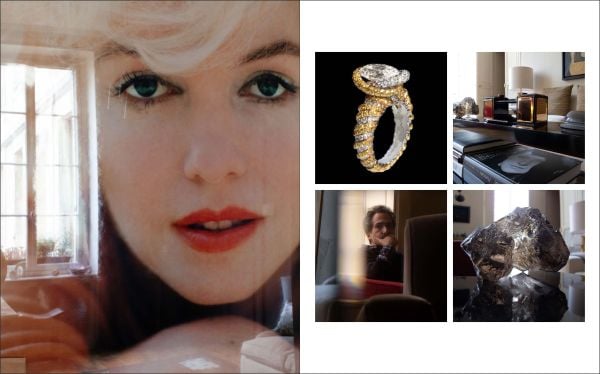 Luxurious jewel encrusted Diamond and gold bangle, on black cover, STARDUST THE WORK AND LIFE OF JEWELER EXTRAORDINAIRE Frédéric Zaavy in gold font above.