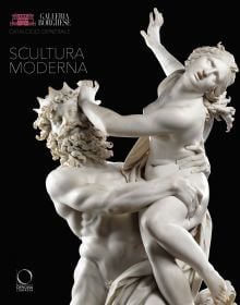 The Rape of Proserpina, sculpture by Gian Lorenzo Bernini, black cover, GALLERIA BORGHESE, SCULTURA MODERNA, in white font above.