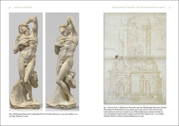 Book cover of Sculpter à la Renaissance: Un art pour (é)mouvoir: Renaissance Sculpture: An Art to Persuade, featuring a sculpture of male lifting his vest up torso. Published by Officina Libraria.