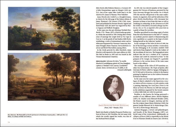 Book cover of Women Painters in Rome: Guidebook; featuring a painting of woman holding a book. Published by Officina Libraria.