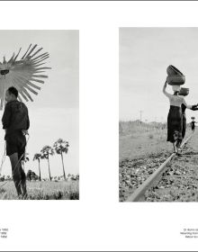 Book cover of Werner Bischof; with a boy walking along while playing a pipe. Published by Silvana.