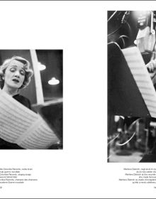 Book cover of Eve Arnold; with Marilyn Monroe wrapped in a sheet, laying on a bed. Published by Silvana.