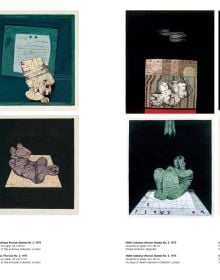 Book cover of Dia Al-Azzawi: A Retrospective From 1963 Until Tomorrow; with the artist in front of an abstract painting. Published by Silvana.