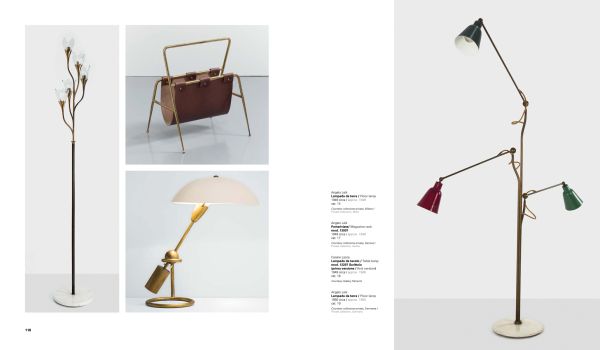 Book cover of Arredoluce: Selected Works 1943-1987; featuring a standing industrial lamp with three stems with lamps on the end. Published by Silvana.