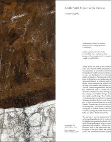 Book cover of Achille Perilli: Complete Catalogue of Paintings and Sculptures, with an abstract drawing of geometric shapes. Published by Silvana.