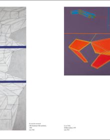 Book cover of Achille Perilli: Complete Catalogue of Paintings and Sculptures, with an abstract drawing of geometric shapes. Published by Silvana.