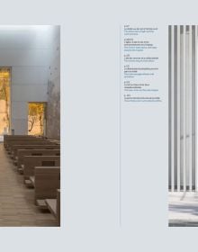 Architectural drawing of futuristic rocket like structure with extended floor platforms around top, white cover, AYMERIC ZUBLENA architecte, architect in blue and black font to top left.