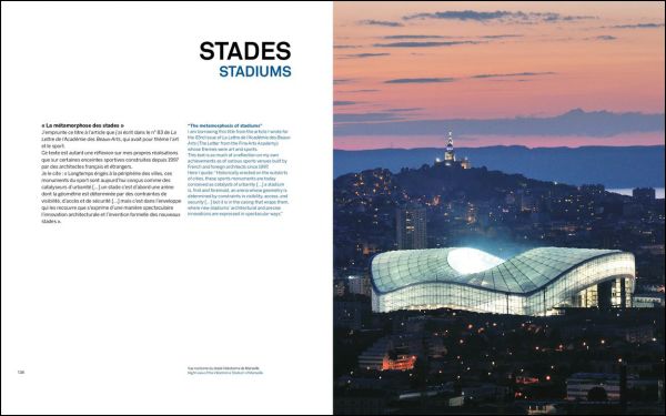 Architectural drawing of futuristic rocket like structure with extended floor platforms around top, white cover, AYMERIC ZUBLENA architecte, architect in blue and black font to top left.