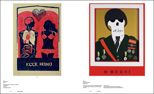 Aerial shot of organic stone like material, on olive green cover, Anna Maria Maiolino in black font above.