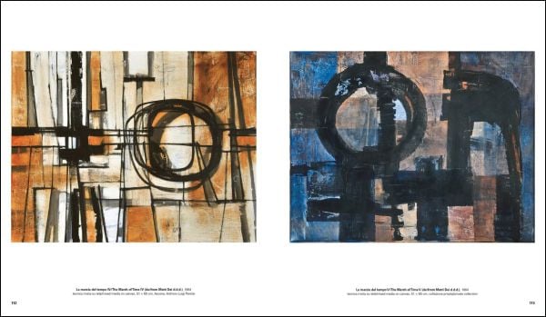 Green-grey Indian ink painting, LUIGI PERICLE BEYOND THE VISIBLE in white font above.