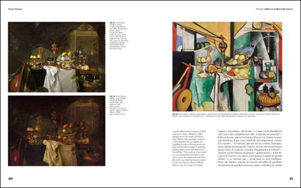 Beige sheet of paper with watercolour paint marks and sketches on white cover, Becoming Matisse in coral font above