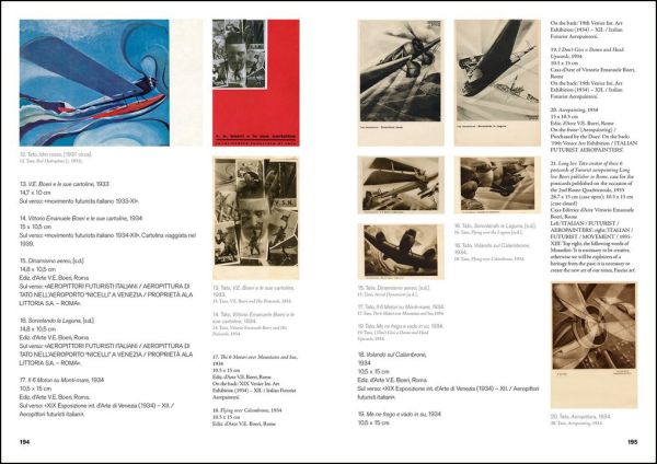 Red and black graphic of old Bentley style racing car on white cover, blue postage stamp to top right, FUTURISMO POSTALE in red font to upper left.