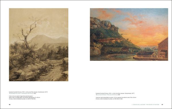 Paysage Au Ruisseau Et Au Rocher by Gustave Courbet signed in lower right corner G. Courbet