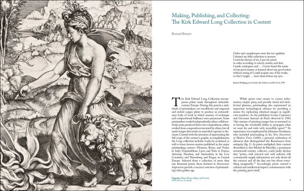 Ugo da Carpi's 1604 Saturn woodcut print in black with Renaissance Impressions in white font above