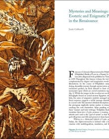 Ugo da Carpi's 1604 Saturn woodcut print in black with Renaissance Impressions in white font above