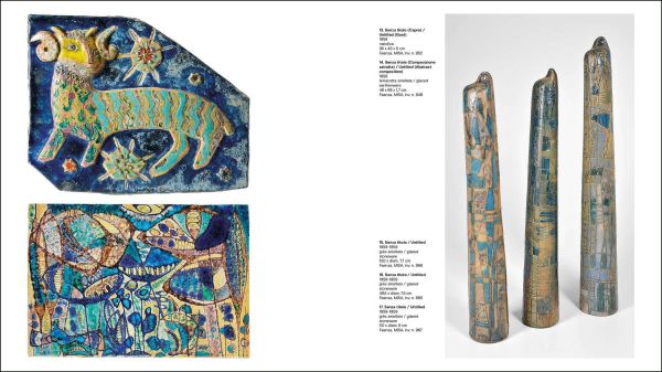 Book cover of Alfonso Leoni: Rebel Genius. 1941-1980, with an aerial view of turquoise ceramic sculpture. Published by Silvana.