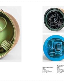 Book cover of Alfonso Leoni: Rebel Genius. 1941-1980, with an aerial view of turquoise ceramic sculpture. Published by Silvana.