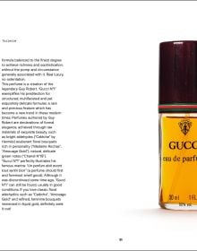 Collection of perfume bottles, on white cover, The Handbook of Great Italian Perfumery in black font above.