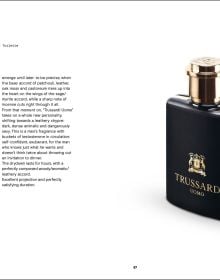 Collection of perfume bottles, on white cover, The Handbook of Great Italian Perfumery in black font above.