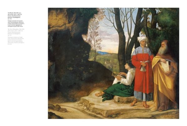 Book cover of Giorgione, featuring a painting titled 'Portrait of Warrior with his Equerry'. Published by Silvana.