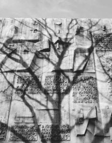 TINO NIVOLA IN AMERICA in white font to centre of grey concrete cover, by Silvana