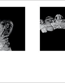 Book cover of Artur ?mijewski: When Fear Eats the Soul, with repeated images of figure pointing a knife at the viewer. Published by Silvana.