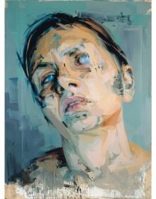 Oil on linen painting 'Chasah', 2020, on cover of 'Jenny Saville', by Silvana.