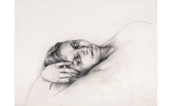 Book cover of Jenny Saville, with a portrait oil painting titled 'Chasah', 2020. Published by Silvana.