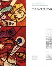 Book cover of Théo Tobiasse: 50 Years of Painting. Catalogue Raisonné, featuring a colourful painting of figures above buildings. Published by Silvana.