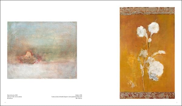 Book cover of Nicole Bottet, featuring a painting of a red table cloth, with a vase of white flowers, and brown leaves. Published by Silvana.