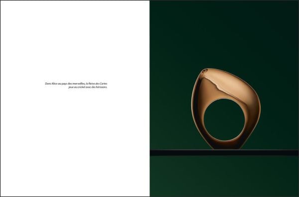 Book cover of Walid Akkad, Bestiaire, with close-up of gold elk ring, bearing four antlers. Published by Silvana.