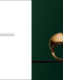 Book cover of Walid Akkad, Bestiaire, with close-up of gold elk ring, bearing four antlers. Published by Silvana.