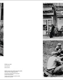 Book cover of Robert Capa, featuring a photo of a Sicilian man telling an American officer which way the Germans had gone, near Troina, Sicily, 1943. Published by Silvana.
