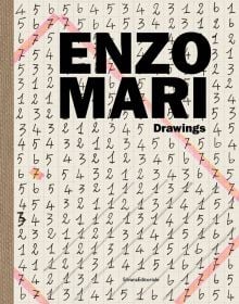 Book cover of Enzo Mari, with a page featuring a numbered grid. Published by Silvana.