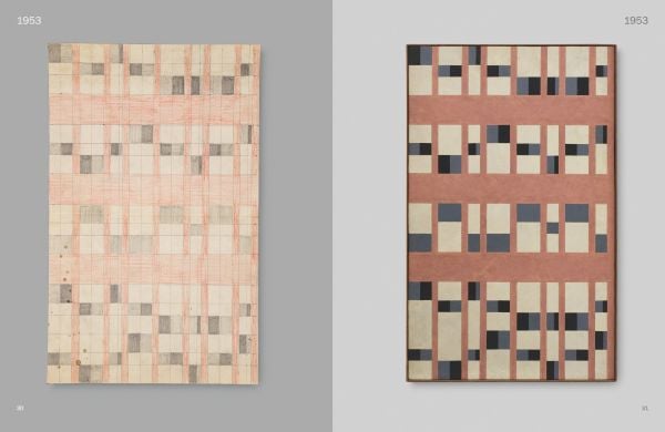 Book cover of Enzo Mari, with a page featuring a numbered grid. Published by Silvana.