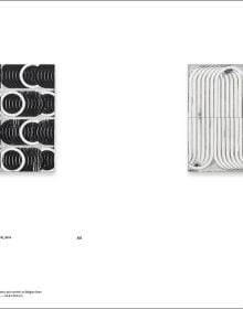 Book cover of Davide Balliano, with a sculptural painting of white geometric wavy lines. Published by Silvana.