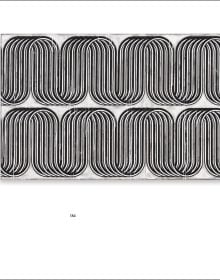 Book cover of Davide Balliano, with a sculptural painting of white geometric wavy lines. Published by Silvana.