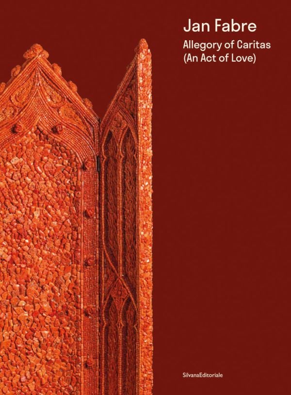 Book cover of Jan Fabre, featuring a coral sculpture by the artist, tilted 'A spiritual space, 2022'. Published by Silvana.