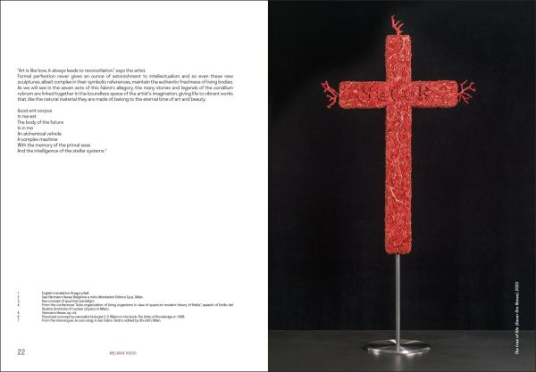 Book cover of Jan Fabre, featuring a coral sculpture by the artist, tilted 'A spiritual space, 2022'. Published by Silvana.