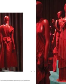 Book cover of Forever Valentino, with red book mark to outside edge. Published by Silvana.