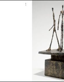 Book cover of Giacometti | Fontana: The Research for the Absolute, with an exhibition room of sculptures. Published by Silvana.