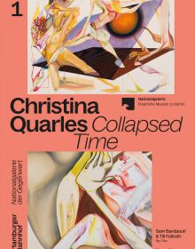 Book cover of Christina Quarles, Collapsed Time, with a painting of naked female body surrounded by coloured abstract shapes. Published by Silvana.