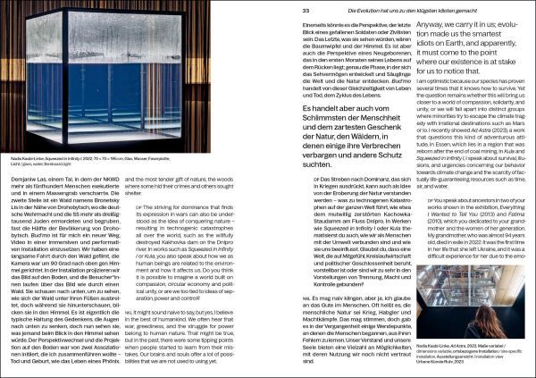 Book cover of Nadia Kaabi-Linke: Seeing Without Light, with a portrait photograph scrubbed over, and spiky sculpture. Published by Silvana.