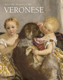 Book cover of Veronese, with a painting of two children with a brown dog in-between them. Published by Silvana.
