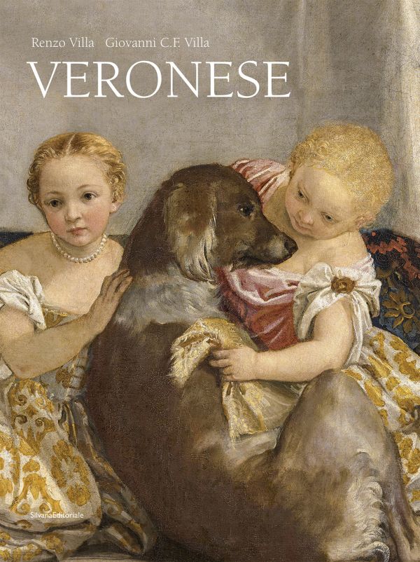 Book cover of Veronese, with a painting of two children with a brown dog in-between them. Published by Silvana.