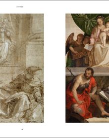 Book cover of Veronese, with a painting of two children with a brown dog in-between them. Published by Silvana.