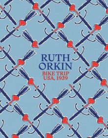 Book cover of Ruth Orkin, Bike Trip, USA, 1939, with a sword pattern. Published by Silvana.