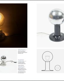 Book cover of NewLamp: Catalogue raisonné 1969-1973, with a modern lamp made of four cubes. Published by Silvana.